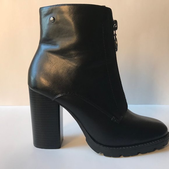 Black front zipper heels - Picture 2 of 4